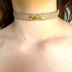SAINT LAURENT leather choker AUTHENTIC 100%